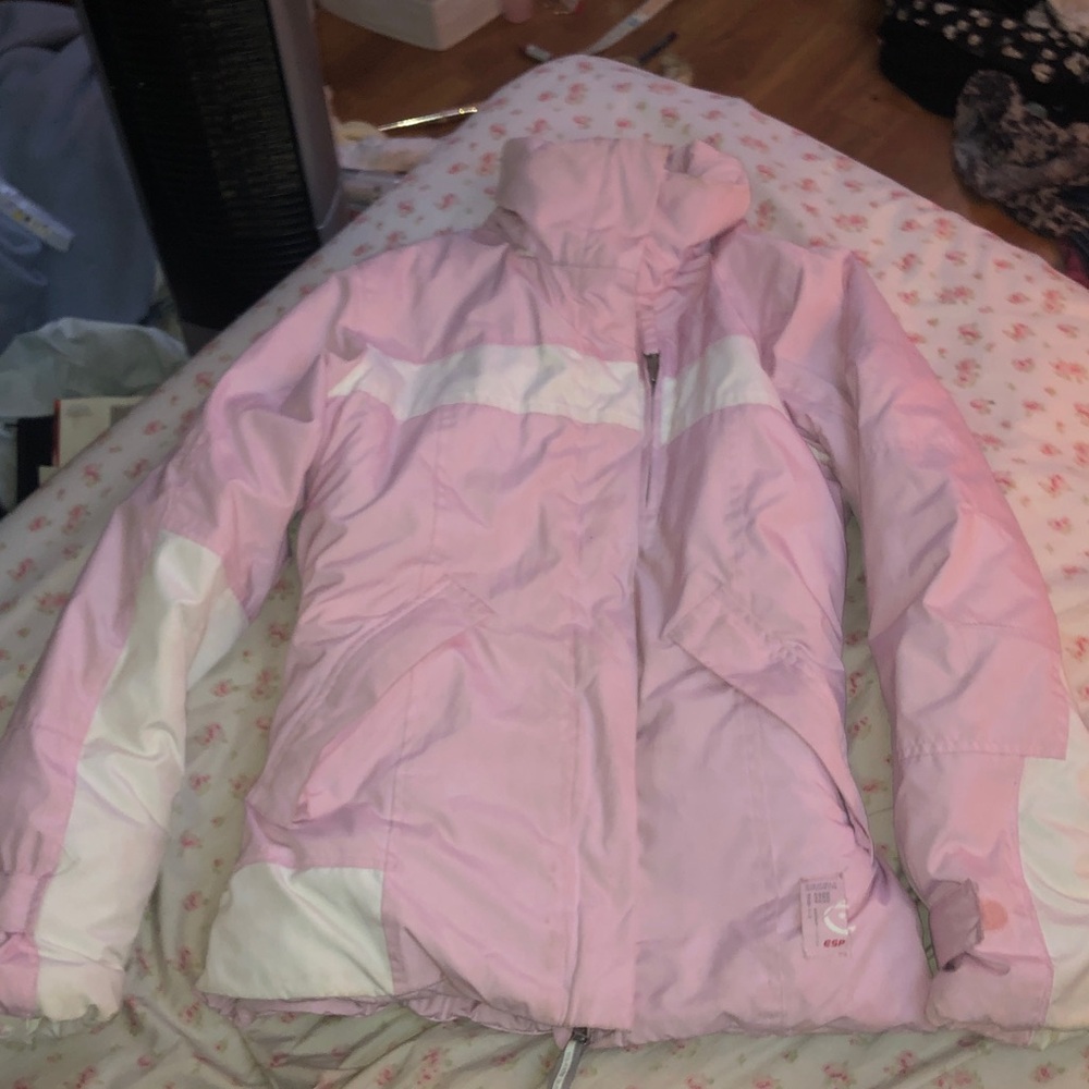 Vintage Esprit Sports Pink and White Women's Winter Jacket